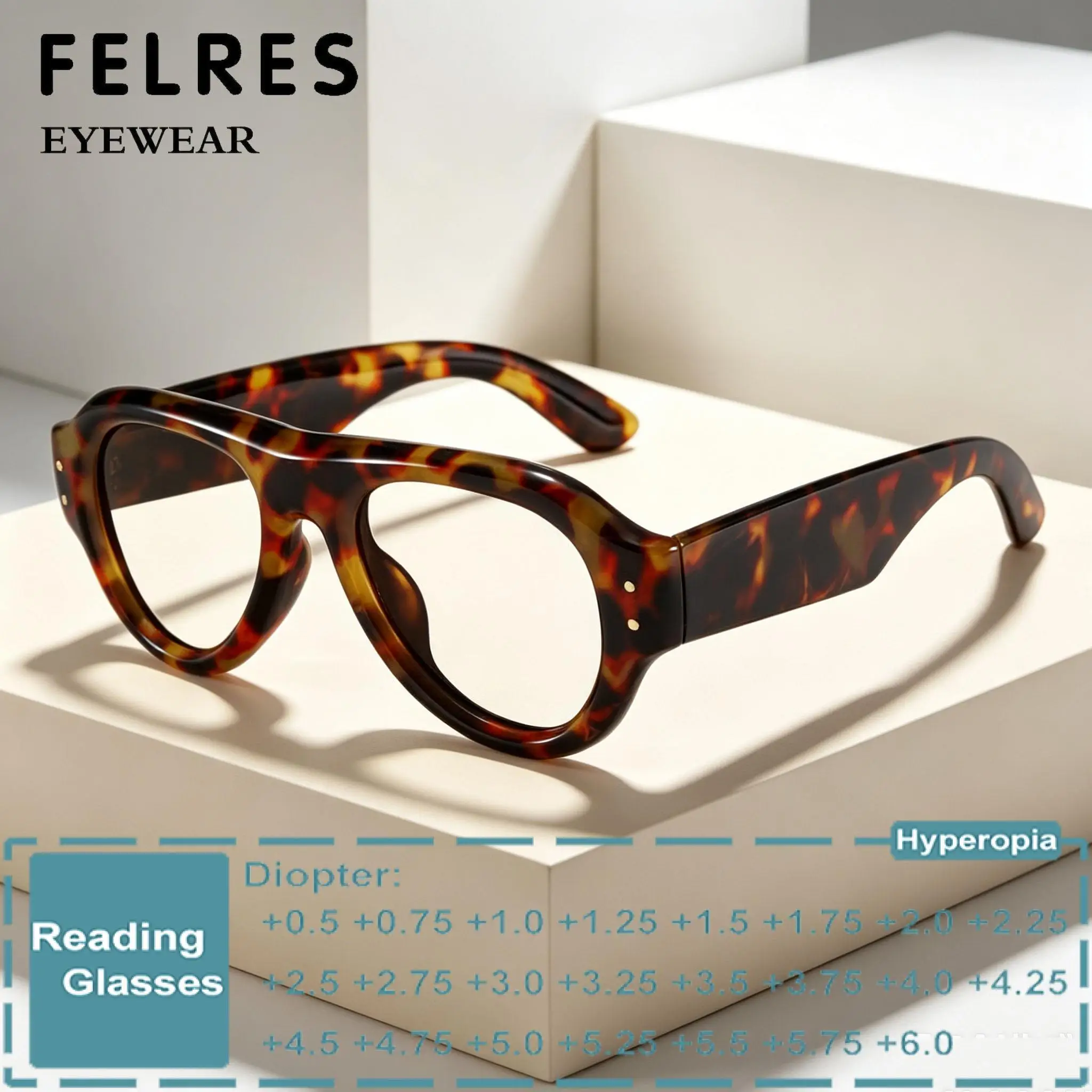 

Pilot Large Frame Blue Light Blocking Reading Glasses Women Finished Optical Presbyopic Eyewear Female Clear Prescription Reader