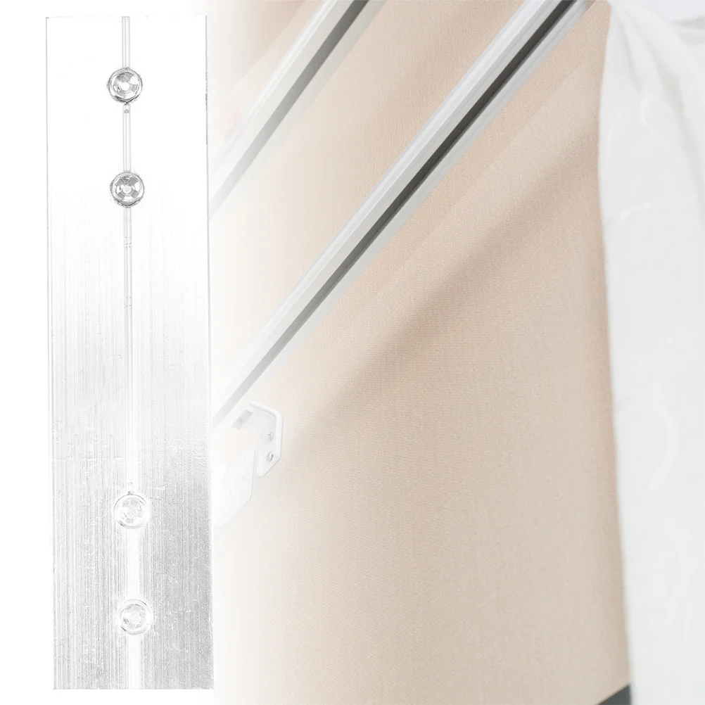 

4Pcs Curtain Track Connectors Aluminum Alloy Curved Straight Ceiling Room Divider Shower Curtain Hardware