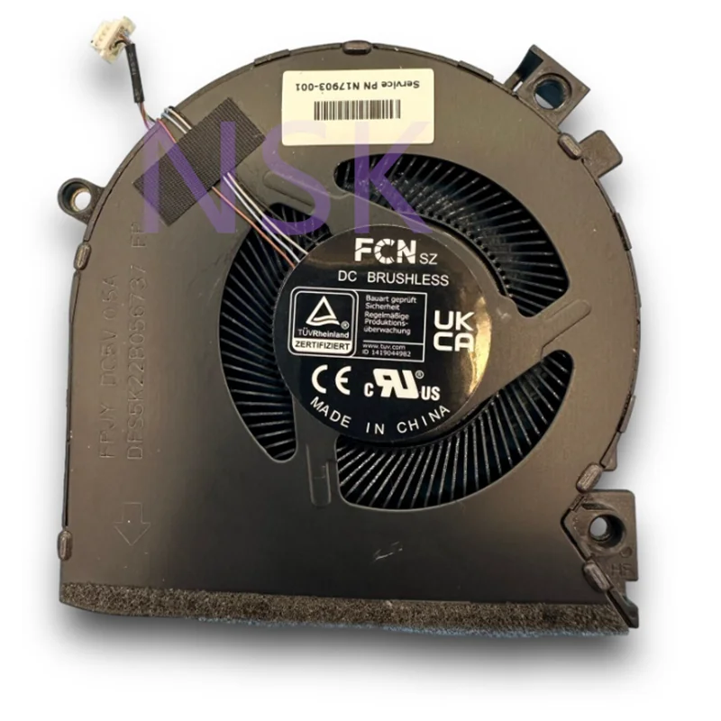 Origina FOR HP  15-FA TPN-Q278 TPN-Q279 N17902-001 built-in cooling fan 100% Test OK