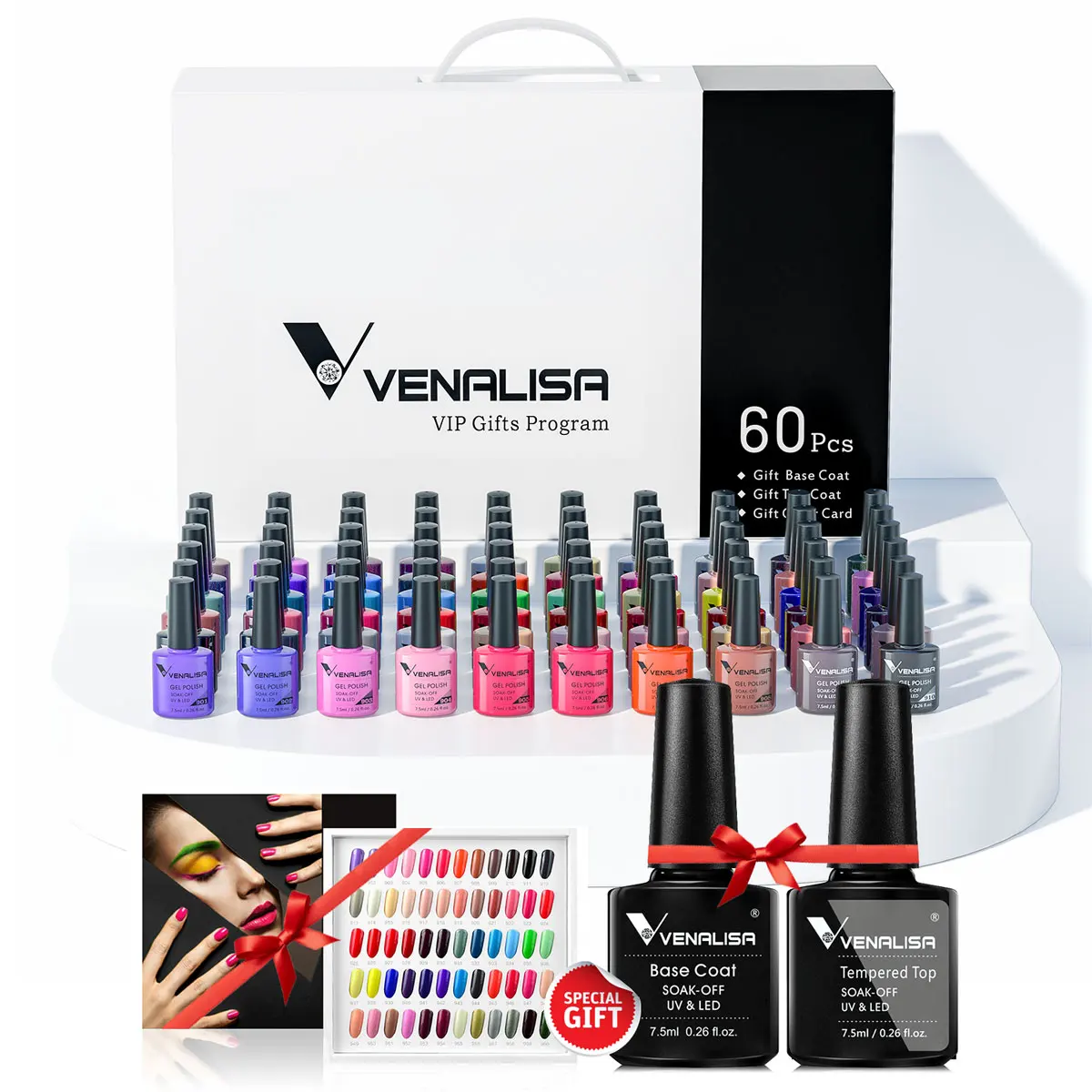 TPO/HEMA FREE VENALISA VIP Kit Nagelgelpoliermittel Markenkoffer Gel Kit Perfektes Pigment Professionelles Nail Art Langlebiges Gel – Detail 10