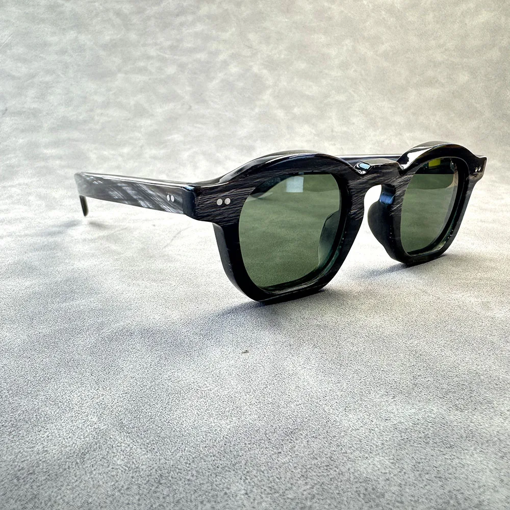 Man Sunglasses Women Vintage Stripes Handmade Buffalo Horn Men Sunglass Glasses Reading Eyeglass Frames Square Retro Eyeglasses