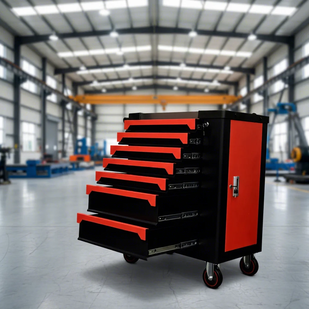 

Customizable Trolley 7-Drawer Side Door SPCC Cabinet Garage Workshop Car Repair Hardware Storage Workbench