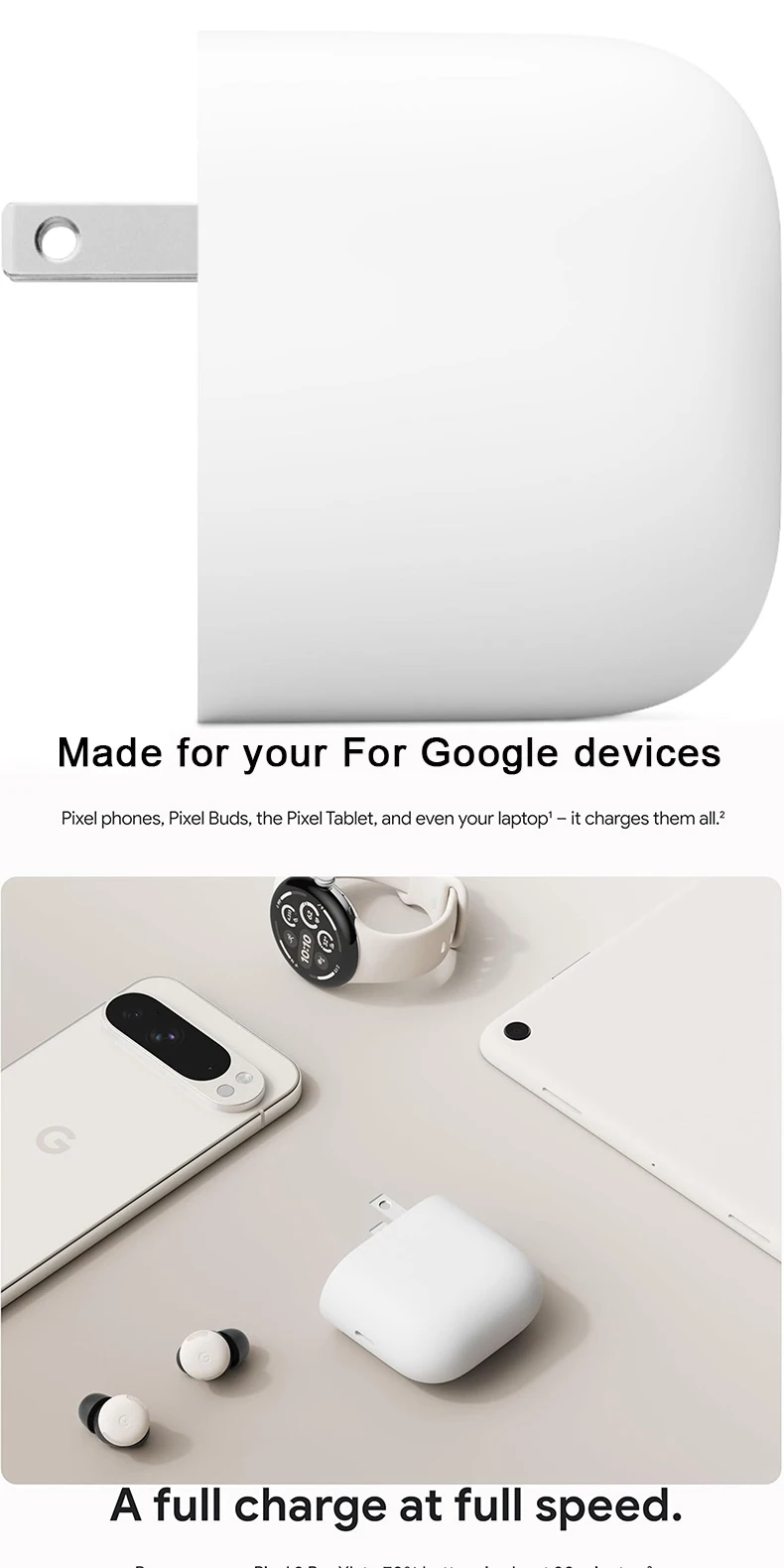 For Google Original 45W Charger USB Type C Fast Charger For Google Pixel 10A 9A 9 8 7 6 10 11 Pro XL Fold PD Charging Data Cable