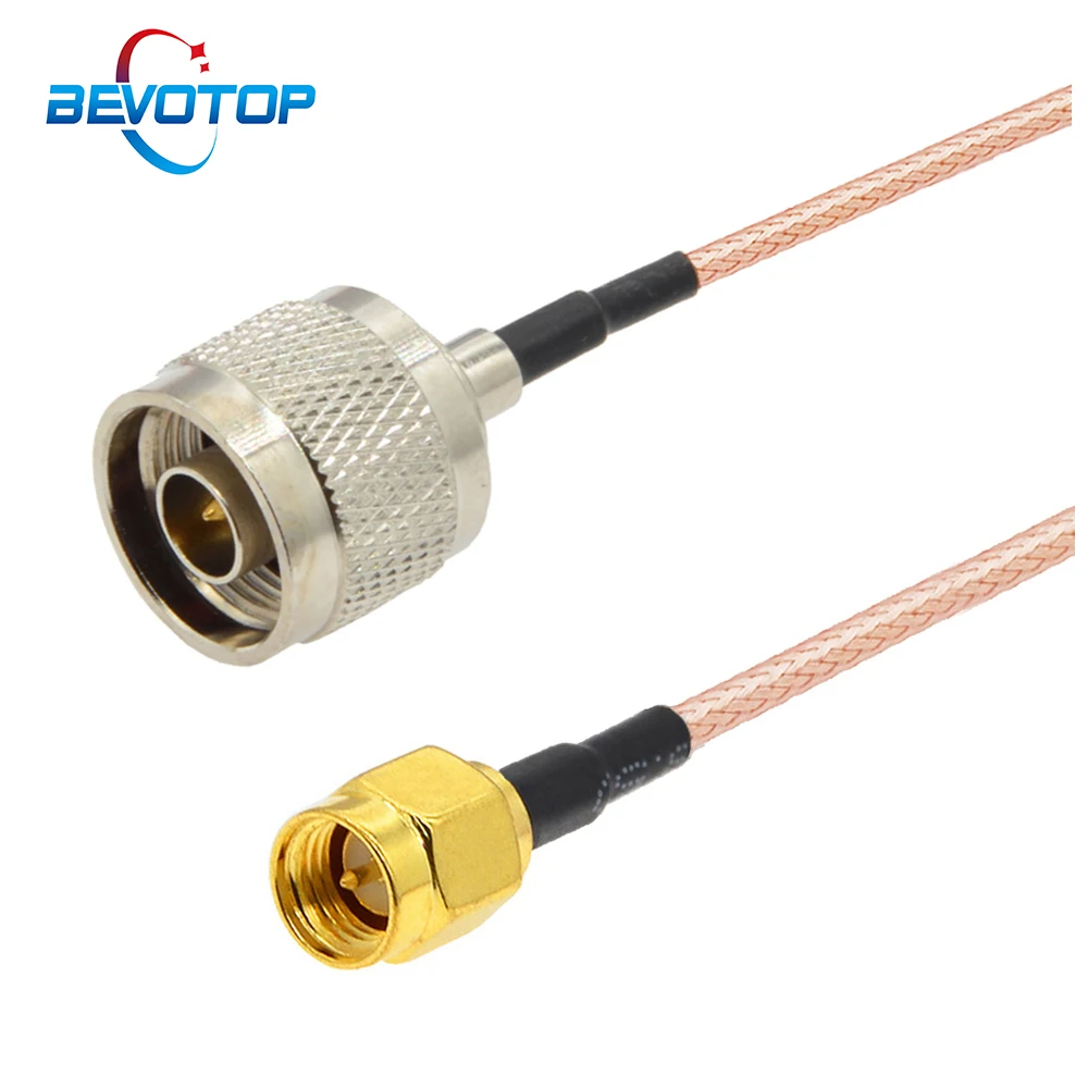 BEVOTOP SMA Male to N Male RG316 Low Loss Coaxial Pigtail RF Cable Extension Cable Coax Jumper Cable 50 Ohm