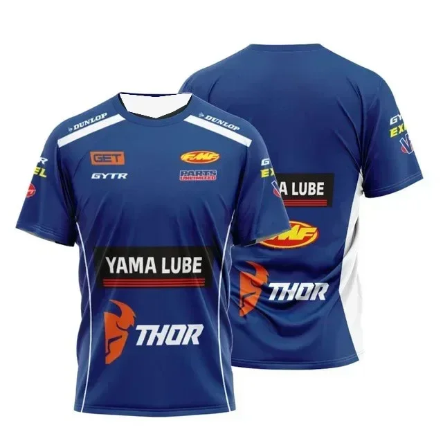 Neues dominantes Herren-3D-gedrucktes Team-Motorrad-Superbike-Offroad-T-Shirt, schnell trocknendes,