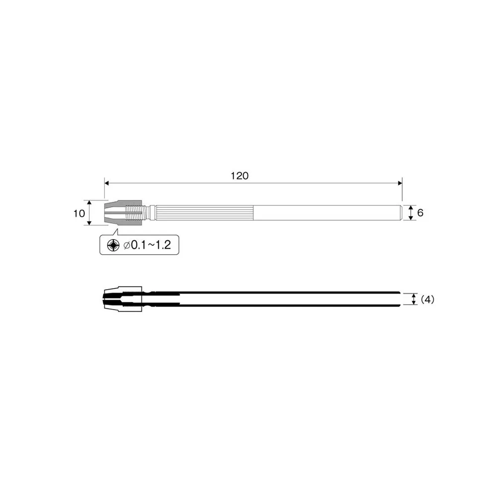 ANEX No.92-ST Heavy-Duty Through-Type Pin Vise 0.1-1.2mm Collet Precision Hand Drill Jewelry Pearl Electronics Micro Drilling view 4