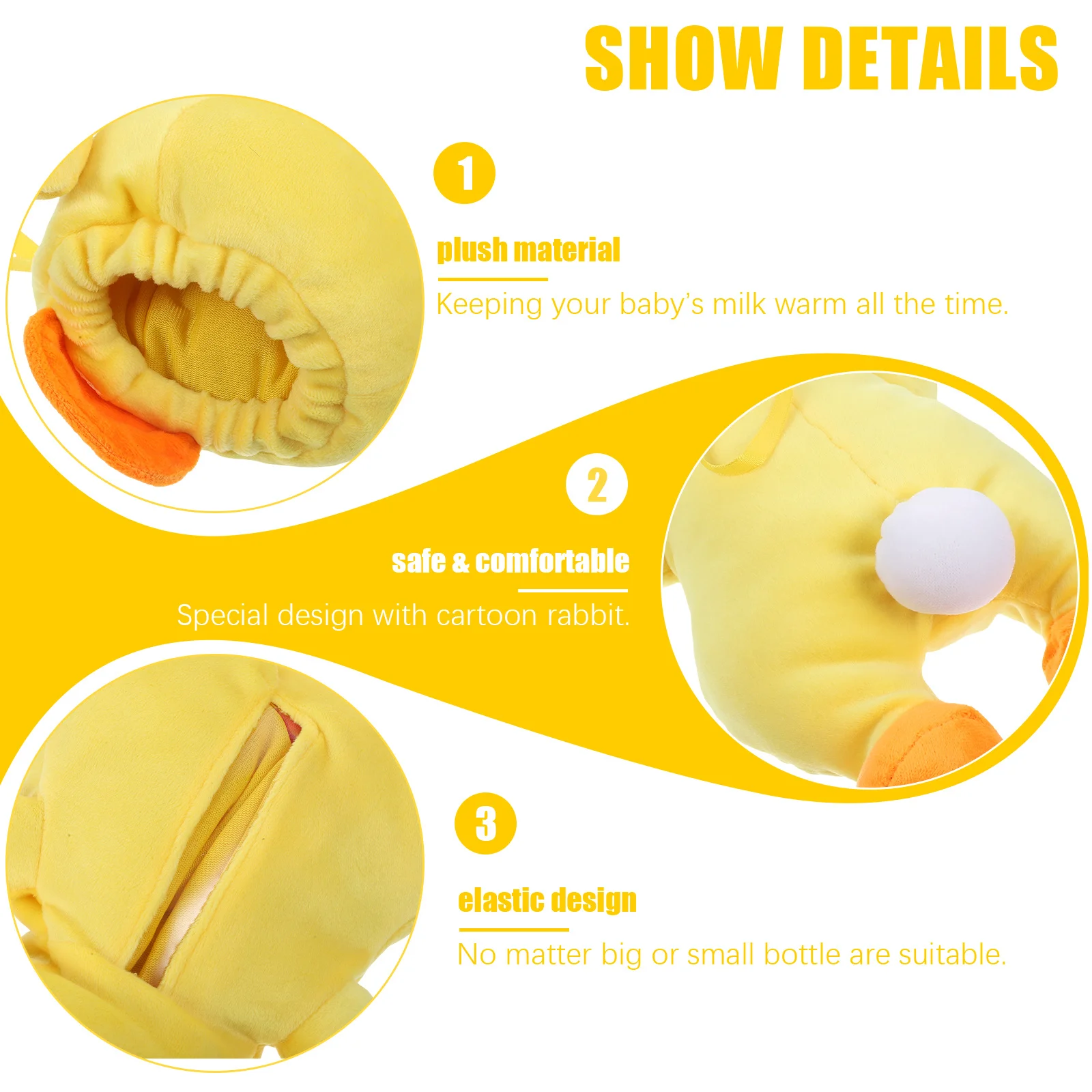 

Lovely Baby Bottle Sleeve Feeding Cover Holder Keep Warm Infant Nursing Bottle Protector Soft Cartoon Rabbit Design