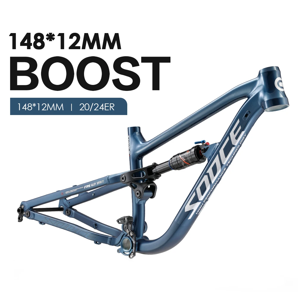 Enduro Aluminum Full Suspension Mountain Bike 24 Mini Frames 148 Boost Thru Axle Soft Tail Bike Down Hill