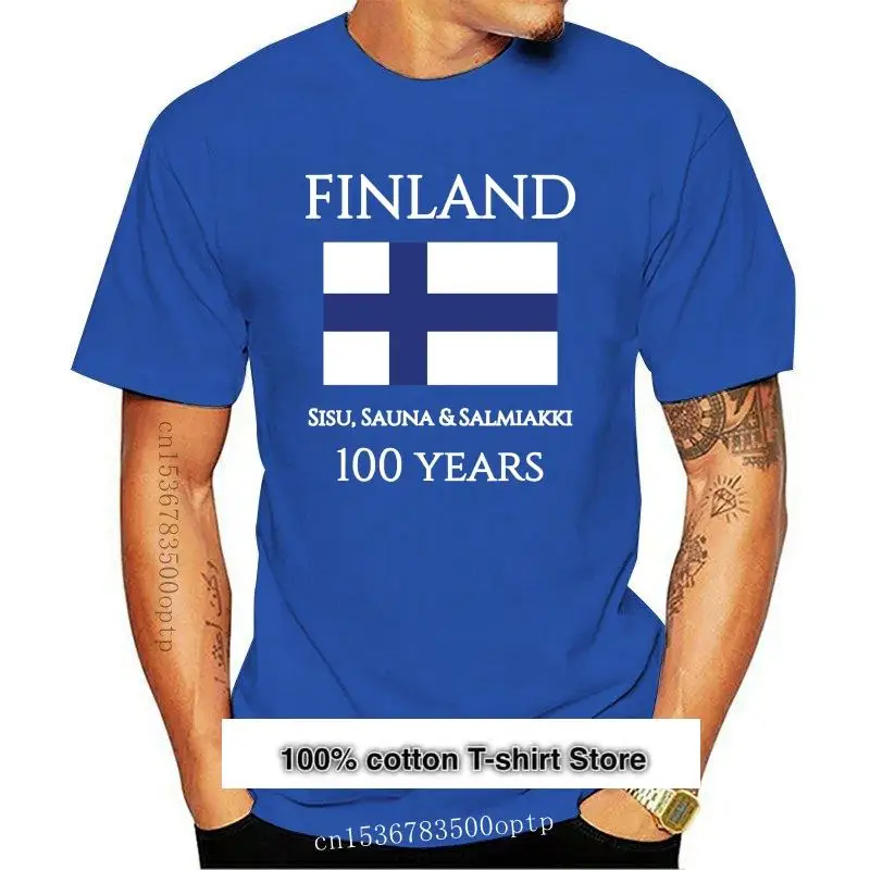 Camiseta divertida de Suomi Finland para hombre, camisa de la bandera finlandesa de los años 2024, nueva de 100, 2024est