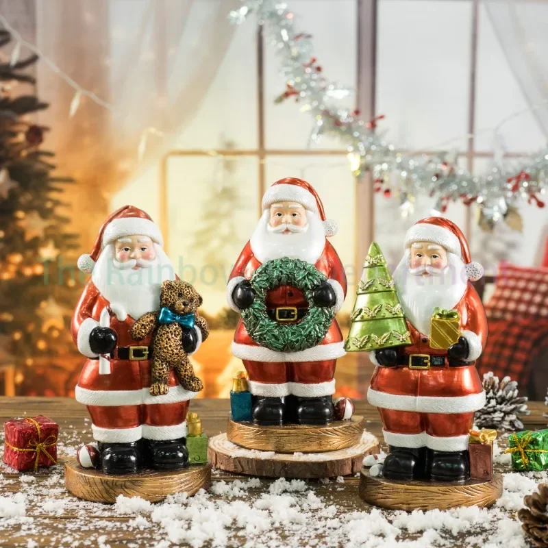 

Santa Claus Decoration Ornament Creative Home Holiday Christmas Gifts Resin Crafts Ornament