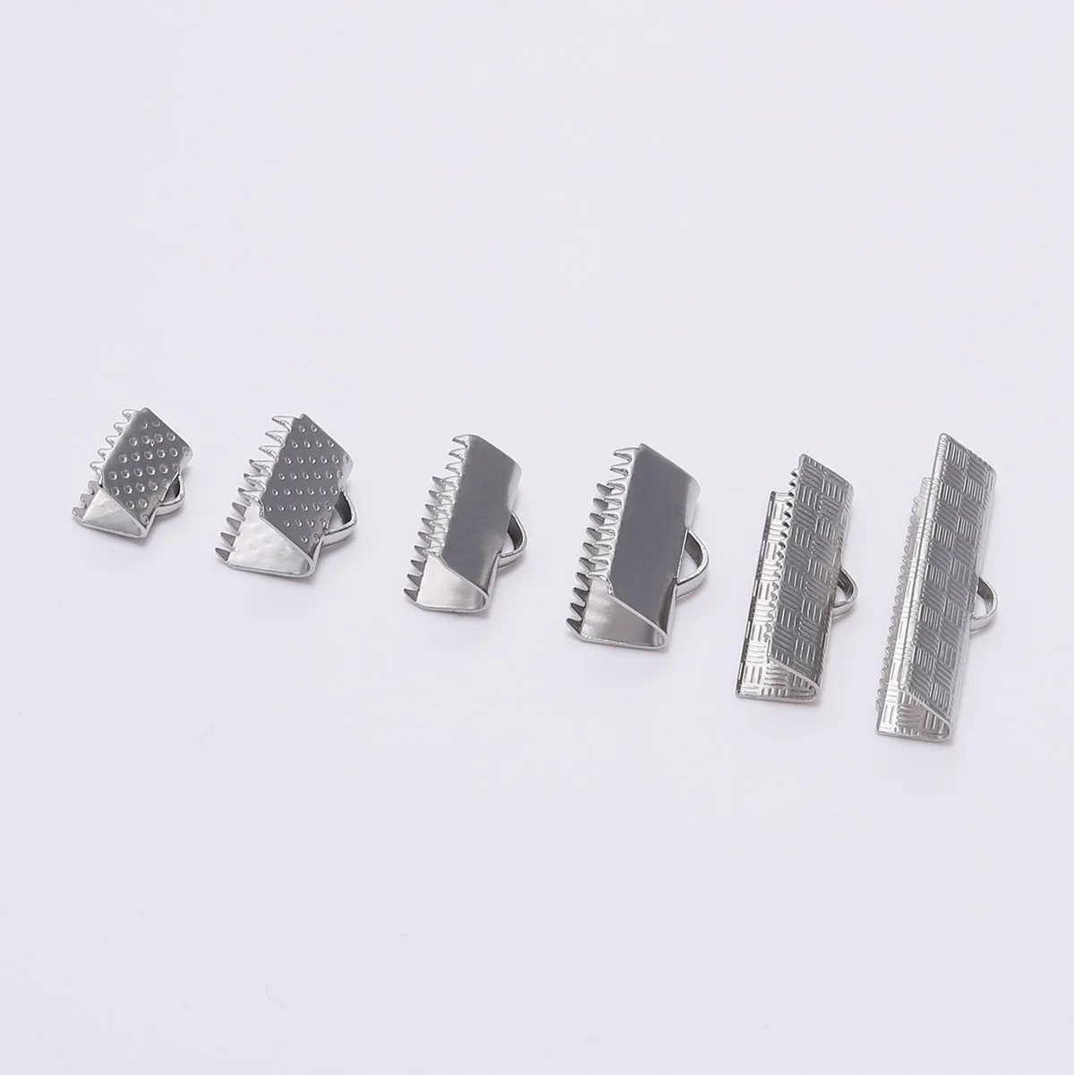 30Pcs Stainless Steel Cord Flat Cover Clasps Crimp End Bead Buckle Tip Clasp Connectors For DIY Necklace Bracelet Jewelry Making