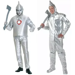 2024 Adult Mens Wizard of Oz Tin Man Cosplay Costumes Halloween Carnival Purim Mardi Gras Party Outfit