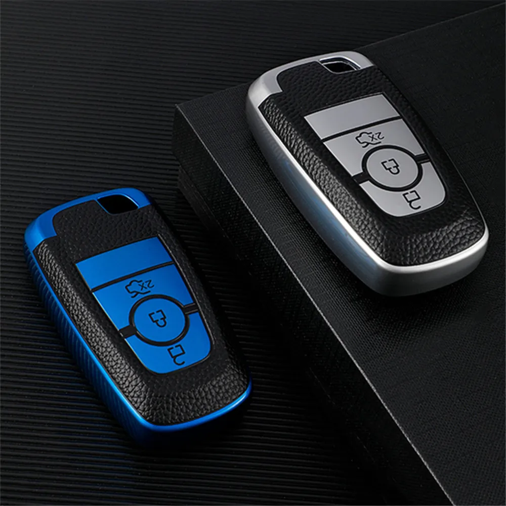 Car Key Case Cover Fob for Ford Fusion Mustang Explorer F150 F250 F350 2017 2018 EcoSport Edge S-MAX Ranger Lincoln Mondeo Fiest