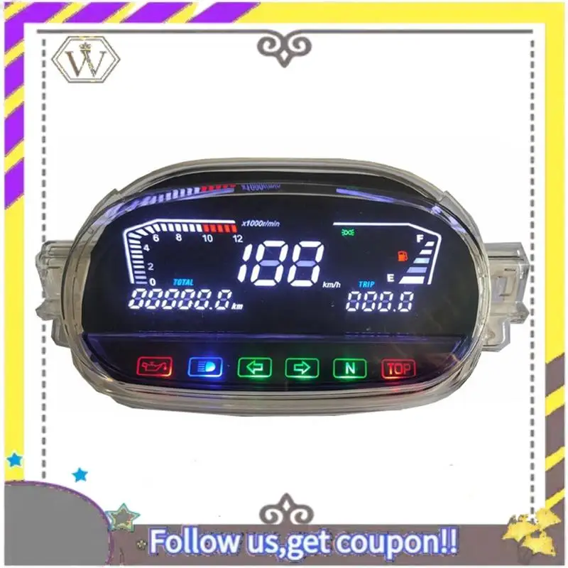 

ABXV-мотоциклетный светодиодный одометр, тахометр, цифровой тахометр оборотов в минуту для Y1255ZR Y125Z