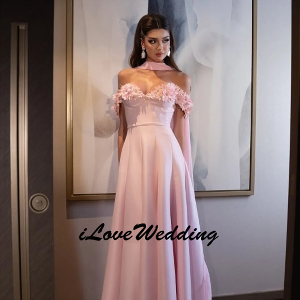 Customized Elegant Long Dress Formal Dress Off The Shoulder for Special Occasions Flower Decoration Dresses Ball Gowns Prom