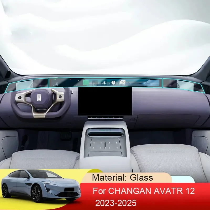 

For CHANGAN AVATR 12 2023-2025 Car GPS Navigation Screen Protect Glass Film Dashboard Display TPU Sticker Auto Accessories