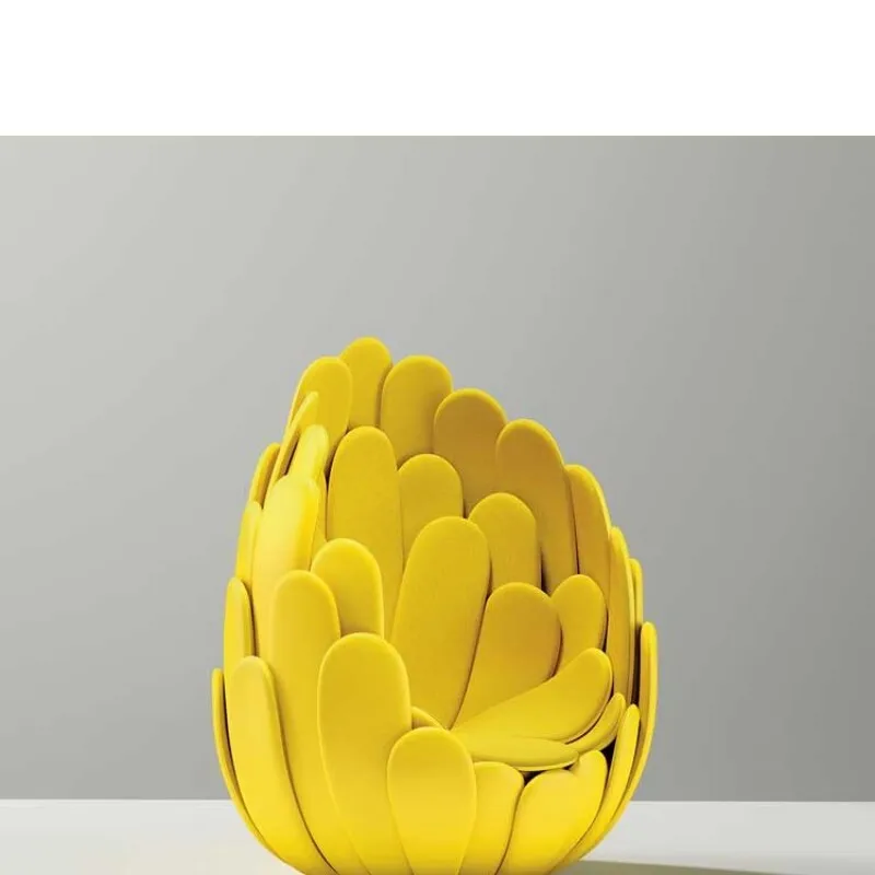 

Nordic modern petal chair large apartment living room special-shaped single sofa chair