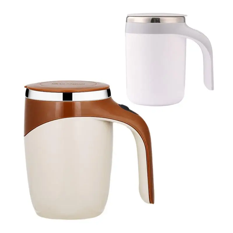 Automatic Magnetic Mug 380ml Magnetic Coffee Stirring Mug Large Capacity Rotating Home Travel Mixing Cup for Tea Brown Sugar