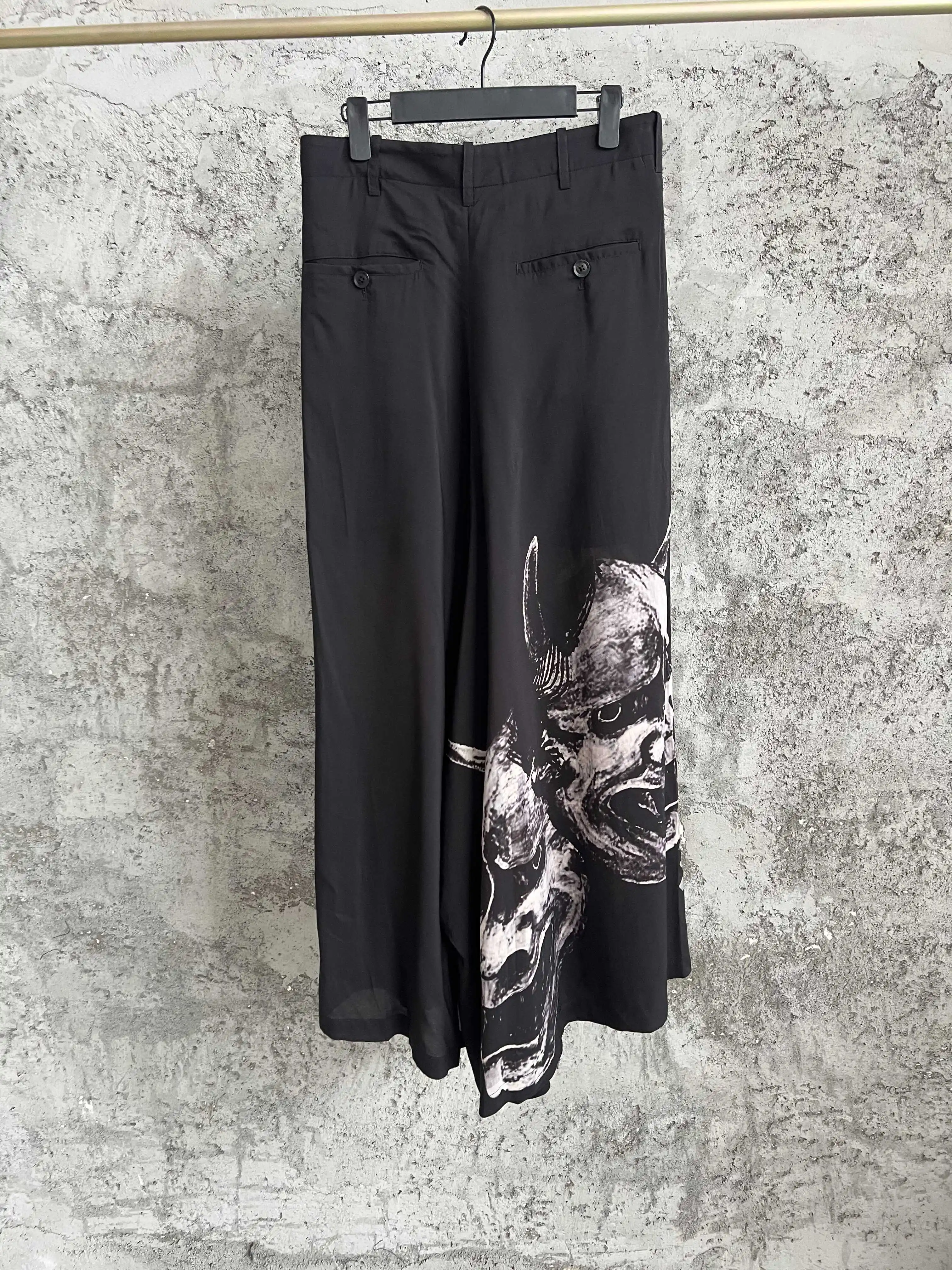 

TOP-YAMAMOTO Prajna printed wide-leg pants Men's Japanese style internet-famous culottes