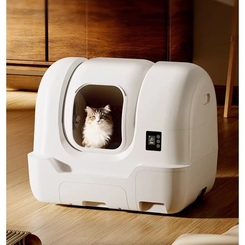 Electric Cat Litter Box, Fully Automatic Cleaning, Smart Cat Toilet, Deodorant, Fully Enclosed and Splash-proof