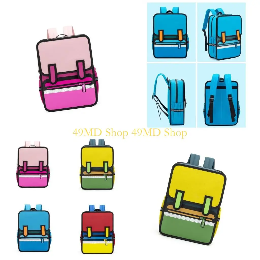 49MD Practical 3D Cartoon Backpack For Children Kindergarten Book Bag Travel Casual Daypack Anime School Bag