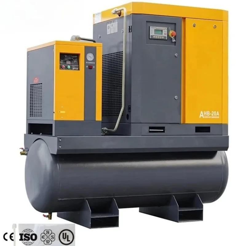 

7.5HP 10HP 15HP 20HP 30HP 8 bar 10 bar 16 bar Screw Air Compressor Industrial With Air Tank Air Dryer for Cutting
