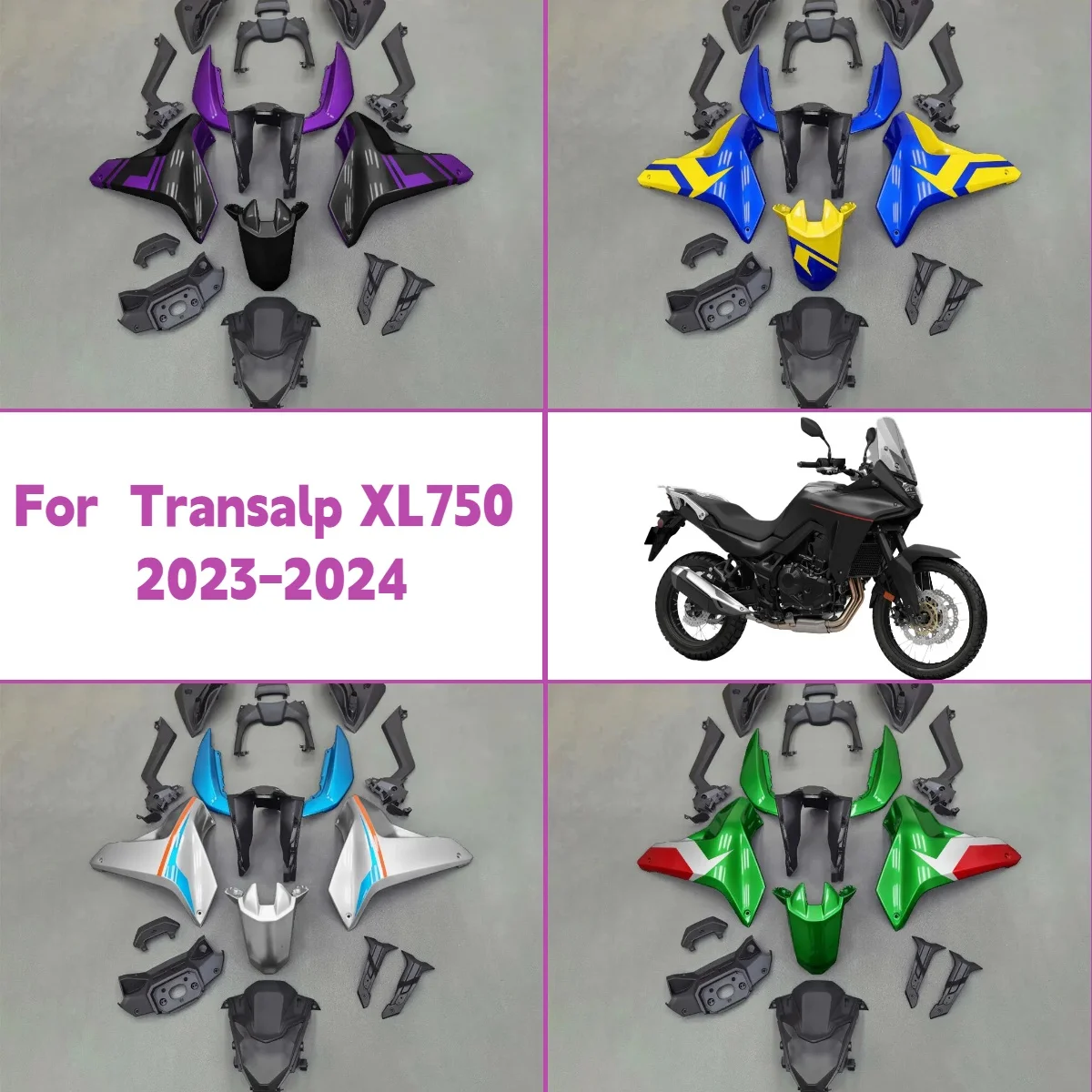 

For 2023 2024 Honda Transalp XL750 Motorcycle Fairing Kit Injection Molded Parts 23 24 Transalp XL 750 Custom Hot Style Fairings
