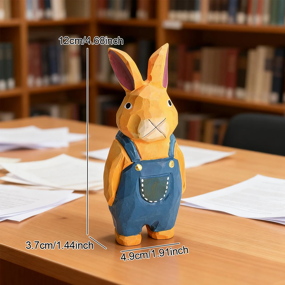 Hand Carved Wooden Rabbit Figu - Woodworking Rabbet recension och pris