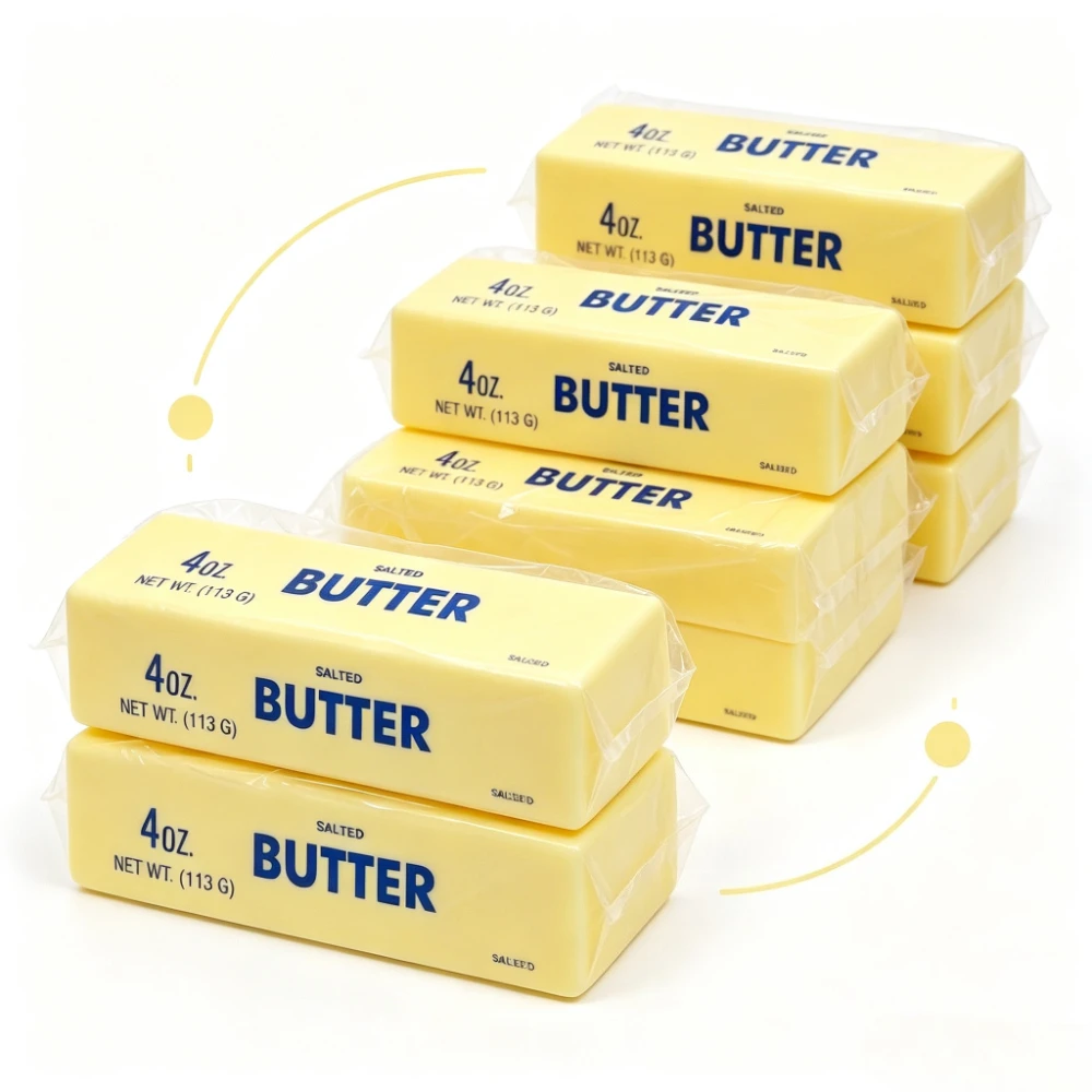3-Piece/2-Piece/1-Piece Set of Ultra-Soft Butter-Shaped Slow-Rebound Sensory Toys, Sticky Butter Stick Squeeze Toys, Realistic F