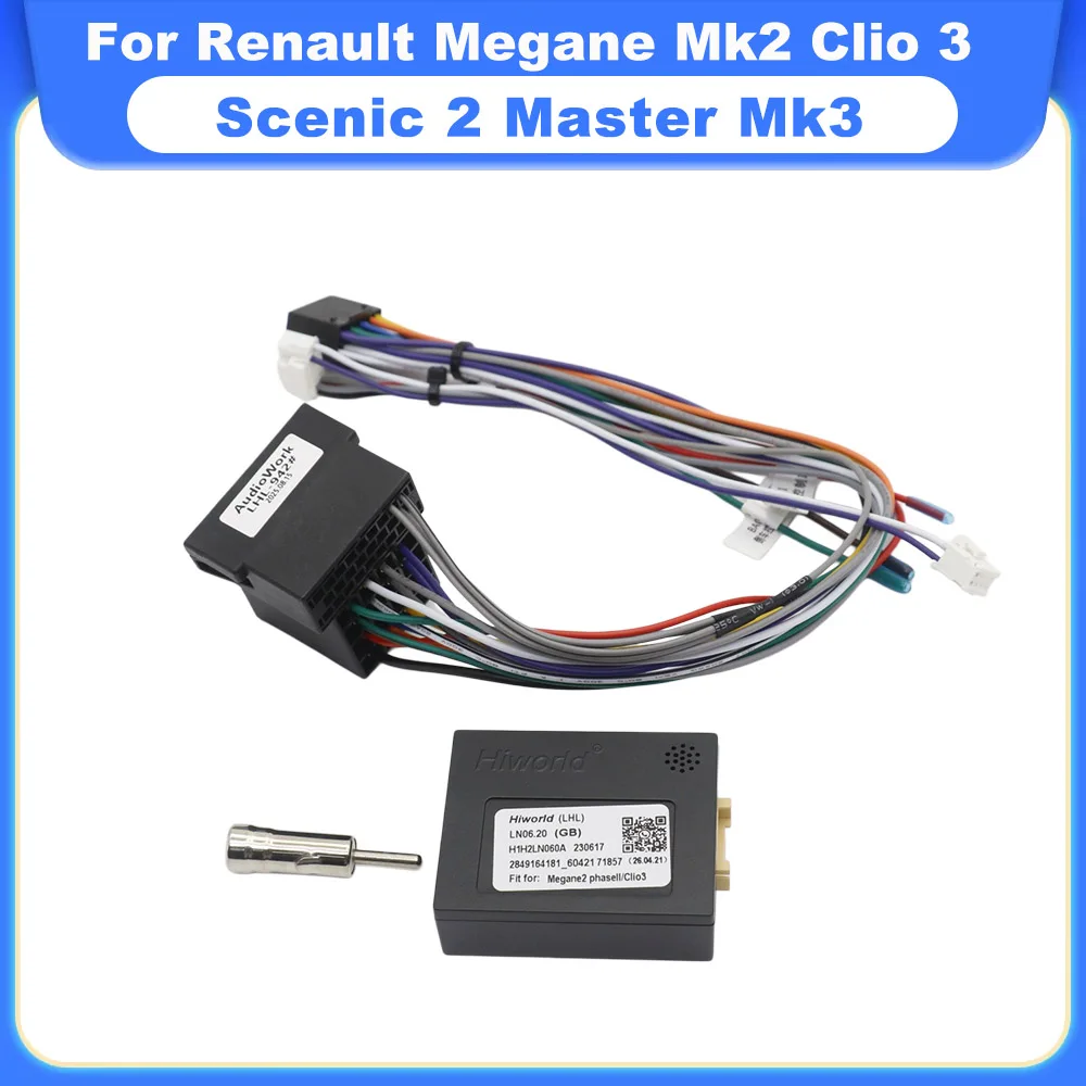16 Pin Car Wiring Harness Adapter CanBus Decoder Android Radio Cable For Renault Megane Mk2 Clio 3 Scenic 2 Master Mk3