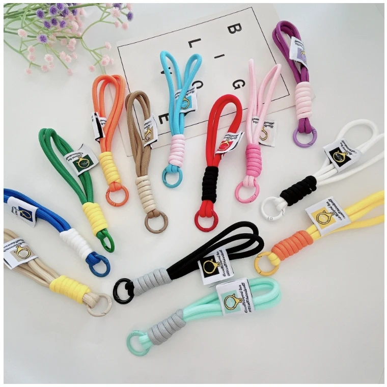 

Mobile phone lanyard woven lanyard keychain nylon hanging rope