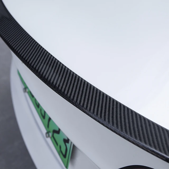 Carbon Fiber Rear Spoiler Tail Fin for Tesla Model 3