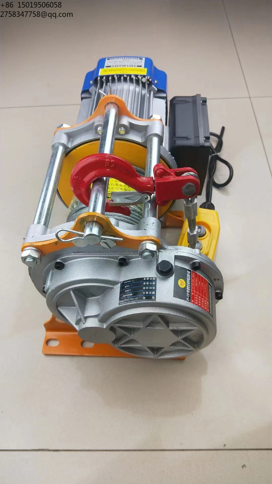 Low Price KCD 500-1000KG Electric Hoist 110v 220v 380v 500kg Wire Rope Hoist Aluminum Shell Copper Motor Electric Winch