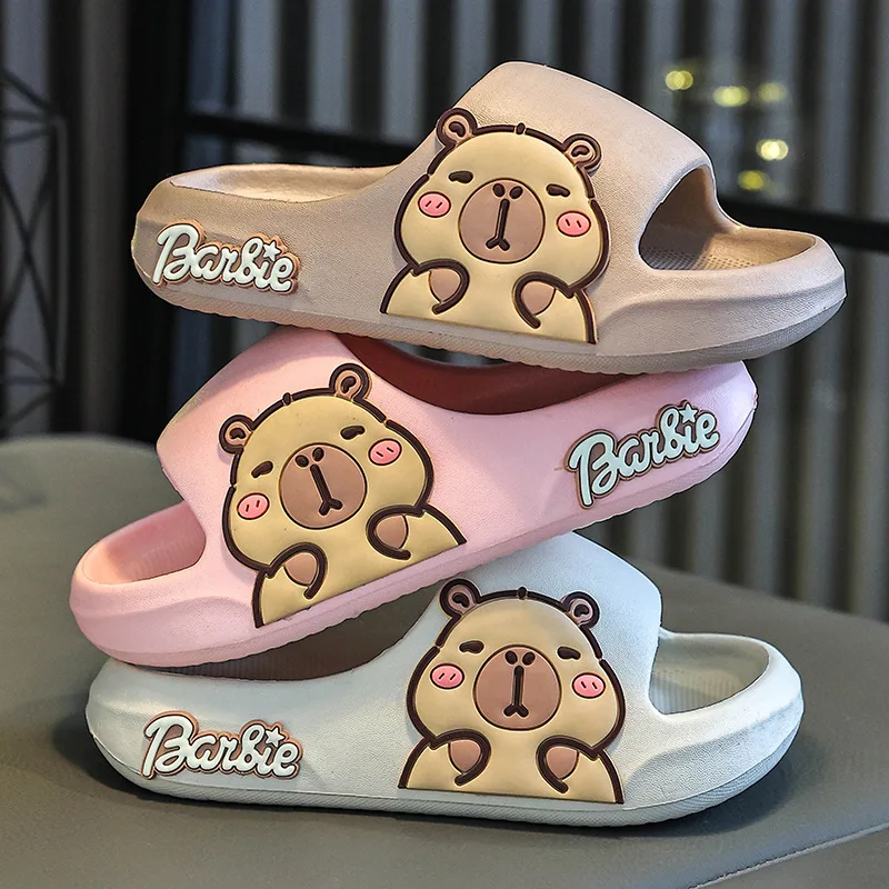 Children Slippers Cute Cartoon Girl  Home Slippers 2-16 Years Old Capibala Boys Non Slip Soft Soled Bathroom Slippers - view 3