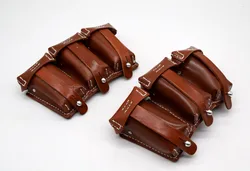 Reenactment 2PCS German K98 Triple Leather Pouch  　