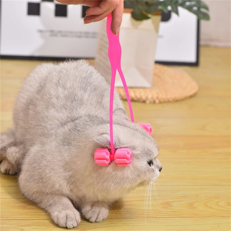 Y1UB Pet Massager Body Enhances Blood Circulations Roller Kitten Floating Hair Massage Brush Small Dogs Grooming Supplies