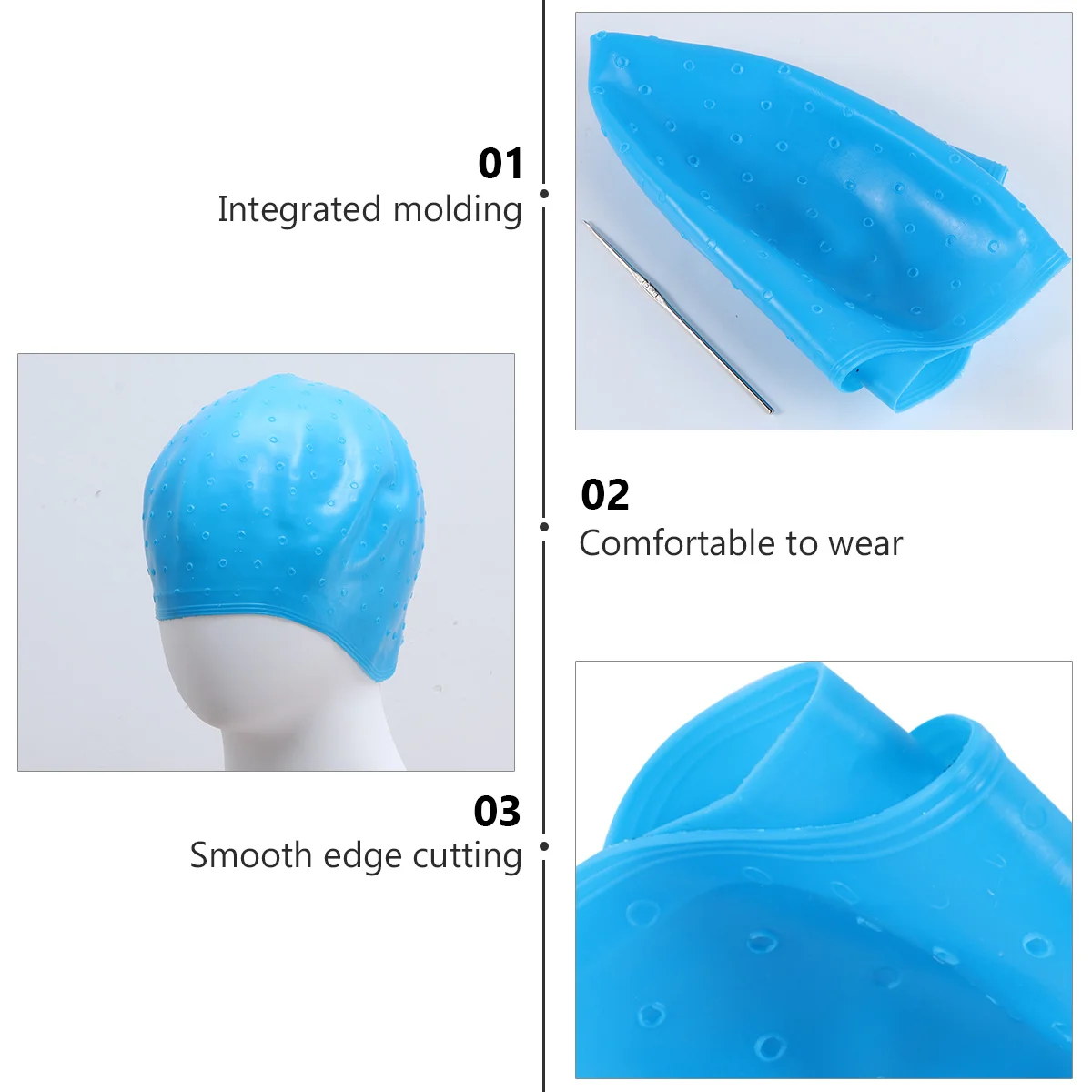 

Синий силикон для Diy, окрашивание, салонный инструмент, шапочка для краски, инструмент для окрашивания волос, шляпа для окрашивания волос, шапочка для волос в салоне