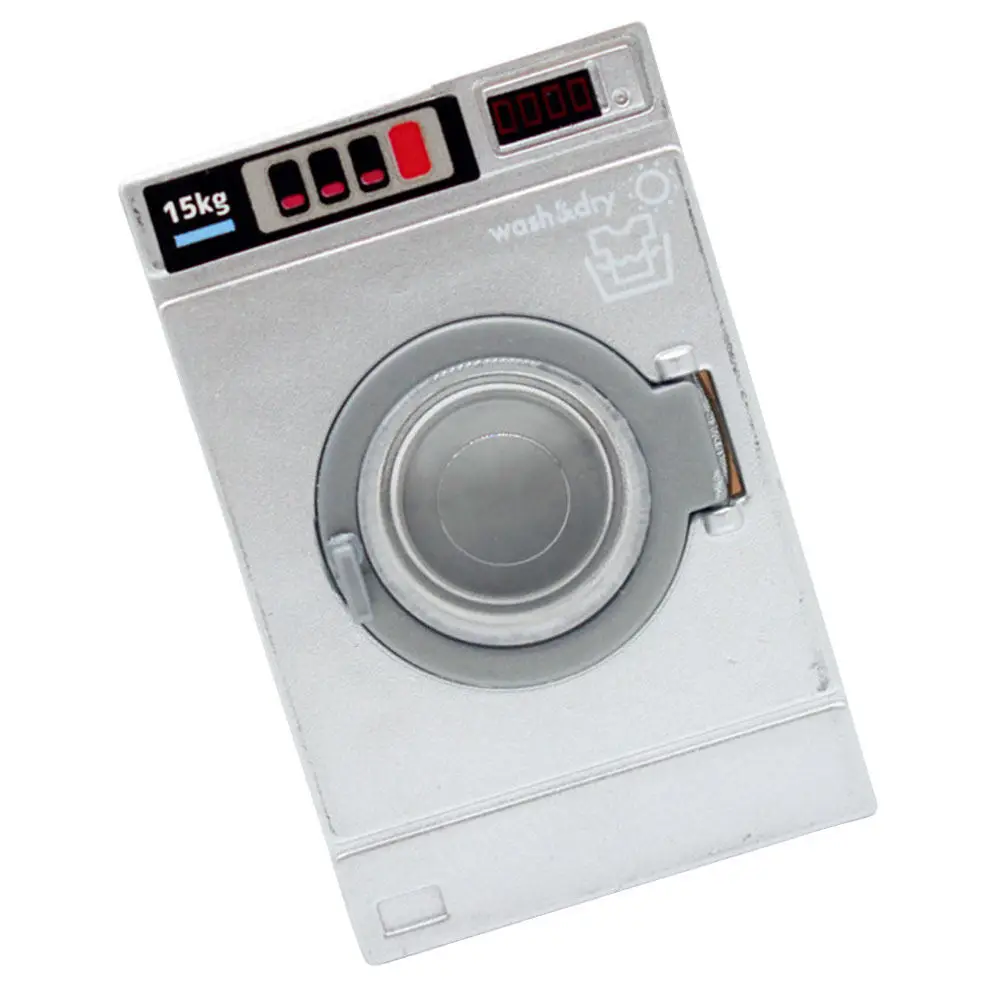 

Miniature Washing Machine Mini Plastic House Furniture Realistic Small Washer Decor Miniature House Accessories Desk Ornament