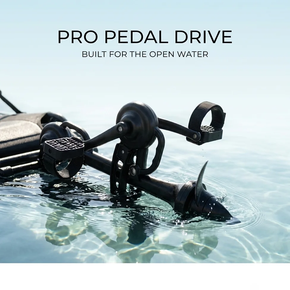 Fast Shipping Adjustable Pedal Power System Propeller Propulsion Unit Hands Free Black Kayak Motor Wholesale Price