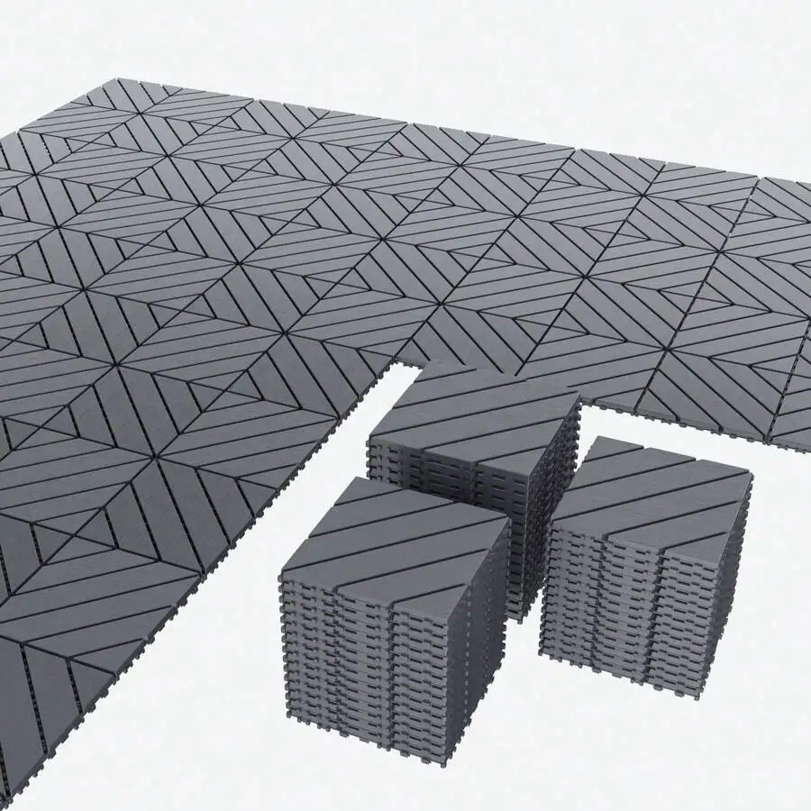[2026 New] Interlocking Deck Tiles, 12'X12' All-Weather Waterproof Patio Flooring, Anti-Slip Snap-Together Outdoor Pavers For Cr