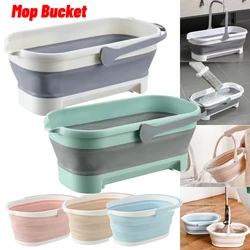 Foldable Mop Bucket Collapsible Portable Wash Basin Dishpan With Handle Fishing Tools Large-capacity Water Bucket Household Item