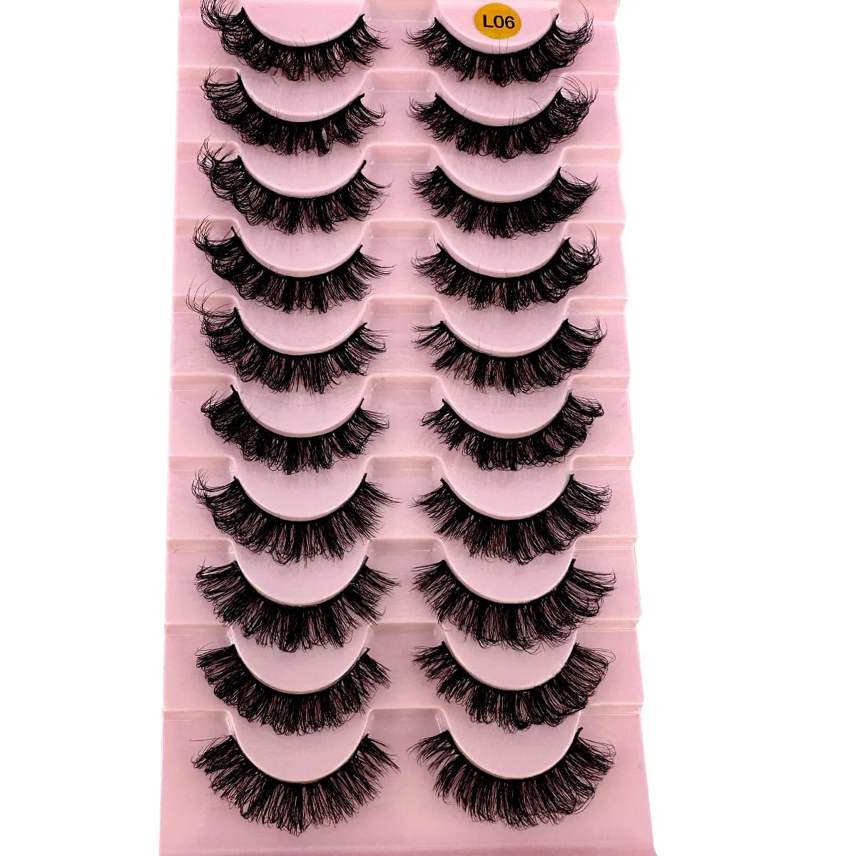 NEWDD Curl 10-22mm False Eyelashes Russian Volumes 5D Fluffy Mink Lashes Reusable Fake Lashes Russia Lashes Extensions Faux Cils