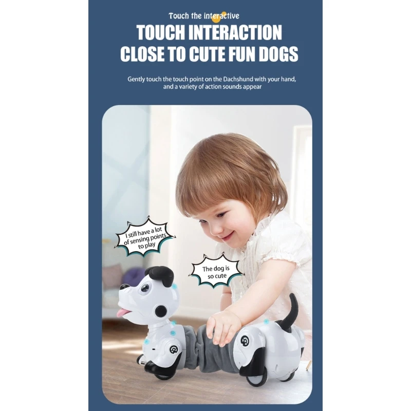 Chien compagnie électronique interactif chiot Robot chien interactif Robot chiens pour enfant musique cascadeur Robot