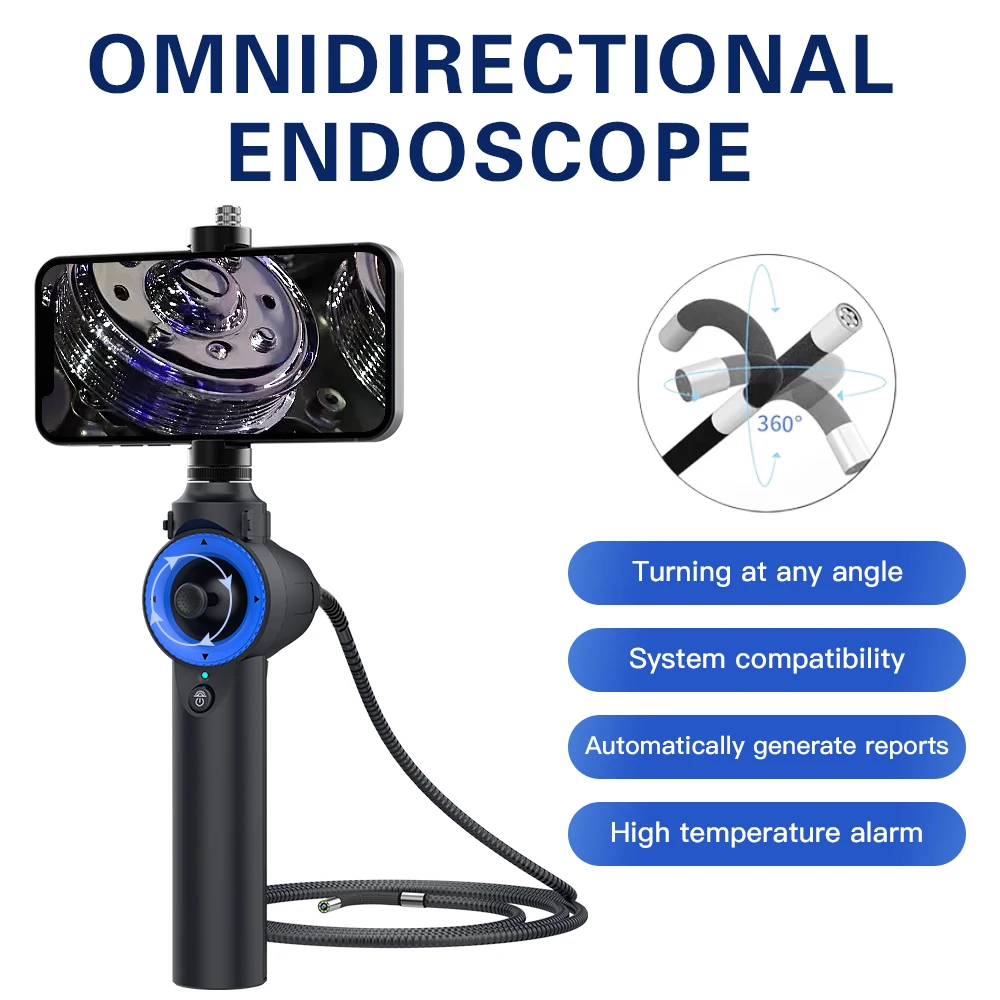 4 -Way 360° Articulating Borescope Endosocpe with Steerable Probe for Mechanics Inspection Camera With LED For iPhone Android