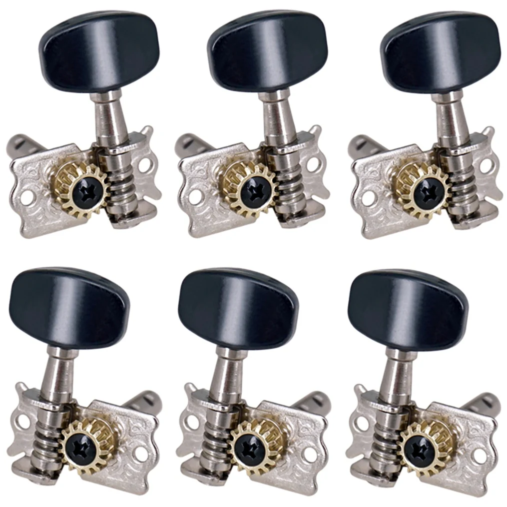 A98U 6Pcs 3R3L Guitar Tuning Pegs Open Machine Heads Acoustic Folk Guitar Tuning Peg Tuners Parts