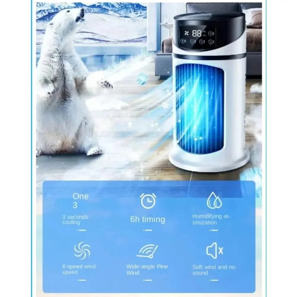 Fan Portable Cold Air Conditioning Multifunctional Air cooled Fan Evaporative Small Air Cooler Air Conditioning Ventilador