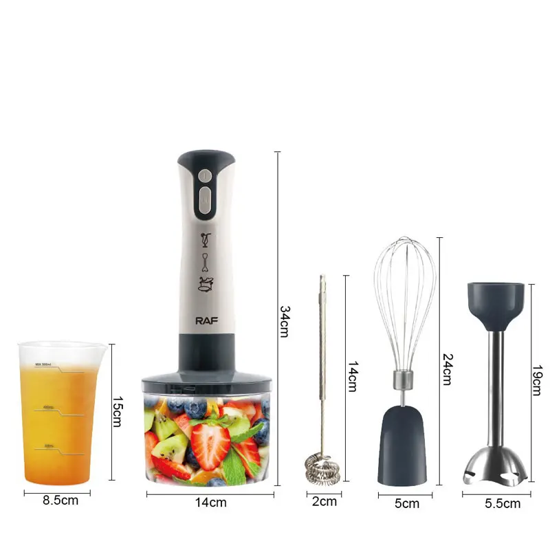 2000W Portable Hand Blender,5 In 1 Multi-Functional Household Kitchen Electric Mixer,Milk Frother,Egg Beater,Food Processors