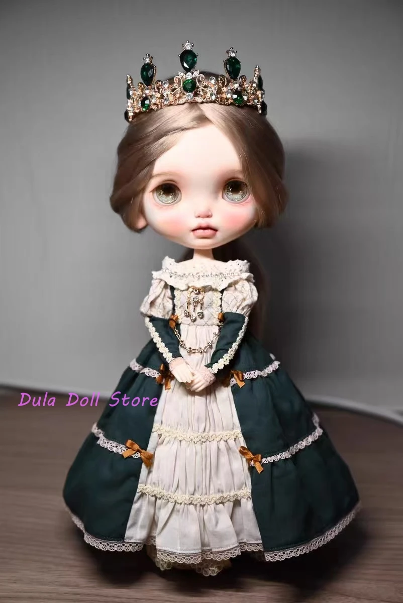 

Одежда для кукол Dula, платье с короной, юбкой Blythe Qbaby ob24 ob22 ob27 Azone Licca ICY jerfish 1/6 Bjd