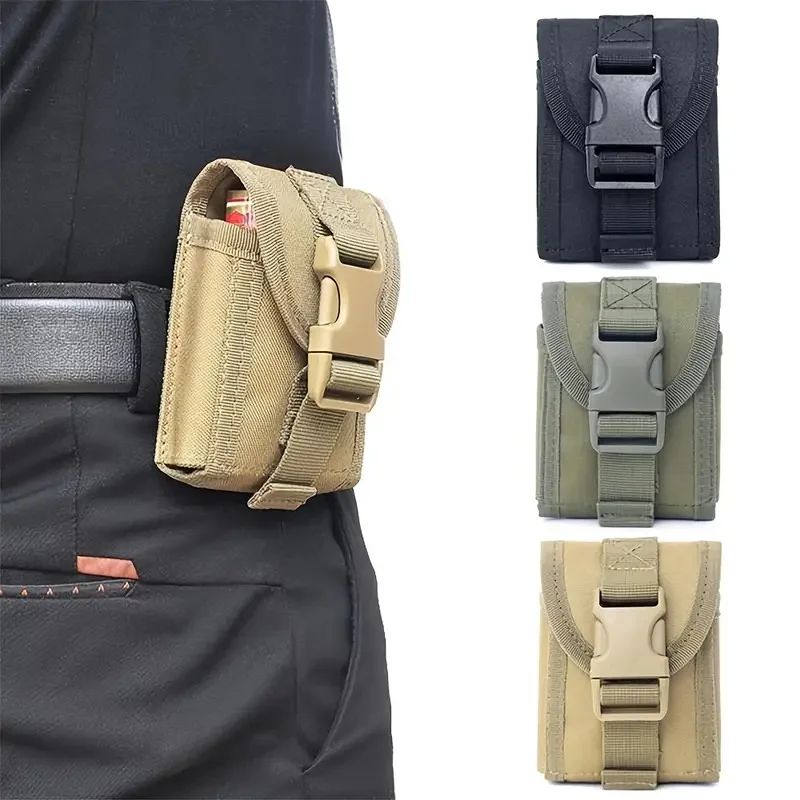 Organizador Modular de Nylon: Riñonera EDC de 1 paquete y bolsa MOLLE con cinturón. Lavable a mano para uso exterior y táctico.