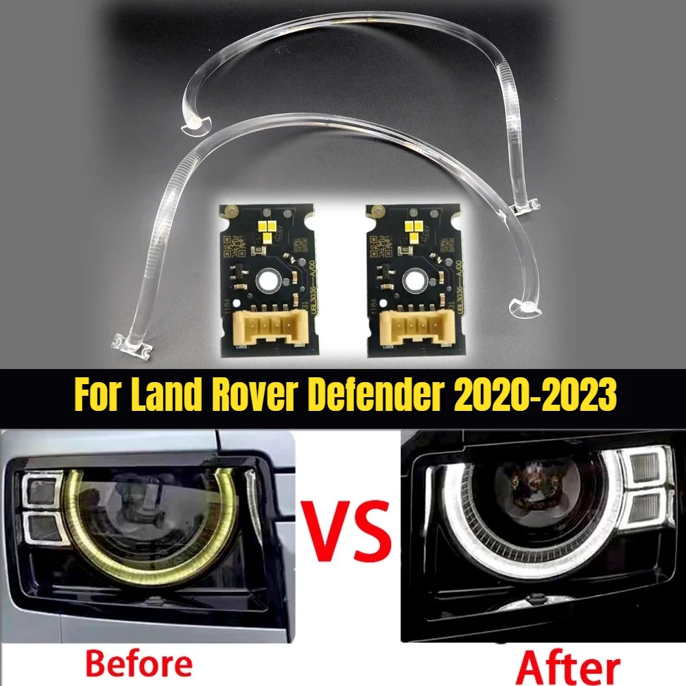 For Land Rover Defender 2020-2023 DRL Board Car DRL Headlight Light Guide Strip Daytime Running Light Tube Bar